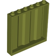 Lego panel 1x6x5 vlnitý, olivově zelená (6136741)